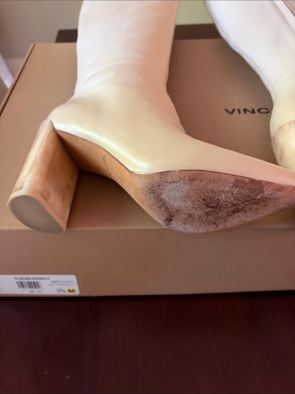 Vince Pilar Macadamia Le Pointed-Toe Leather Boots - Picture 4 of 13